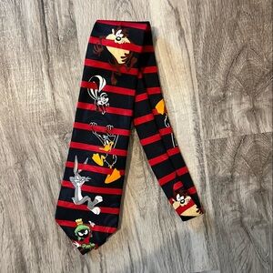 Vintage Looney Tunes Mania Men's Neck Tie Red Blue Bugs Bunny Pep…